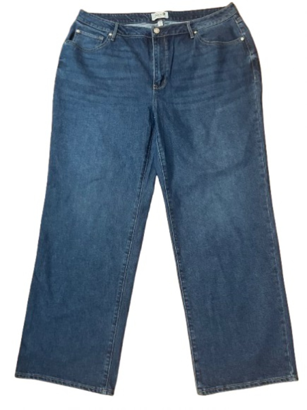 NWT Seven7 Loose Straight Classic Women's Denim Jeans in Blue Size 18W
